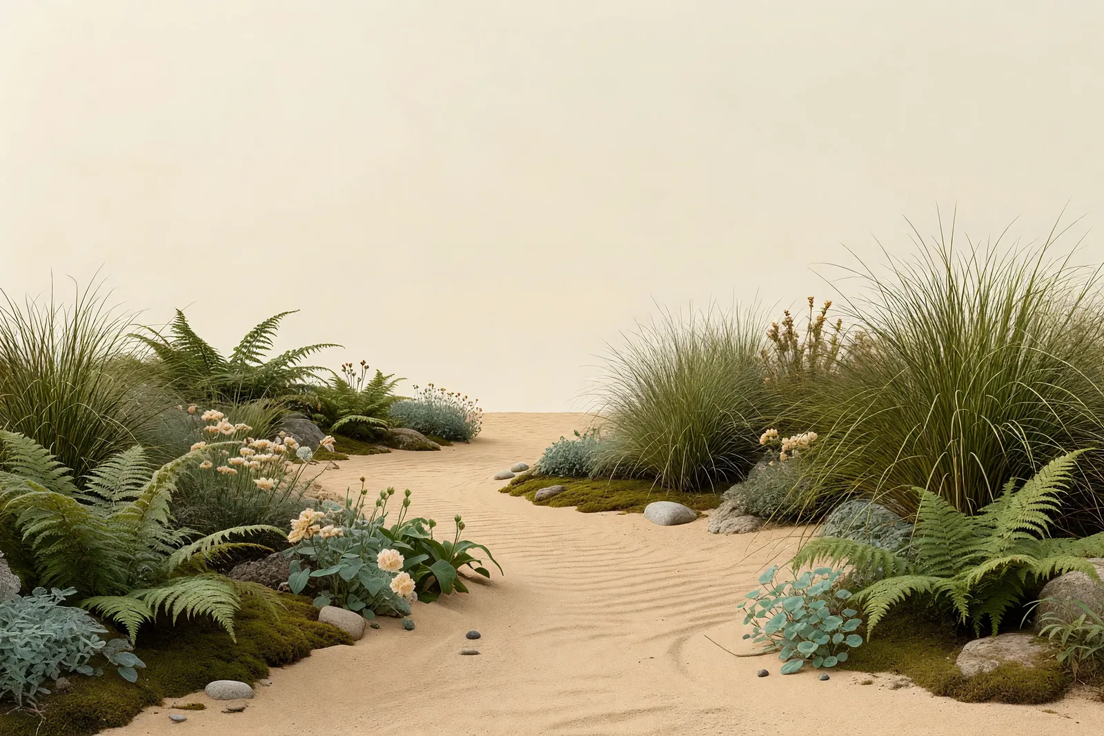 海辺に息づく在来植物の庭